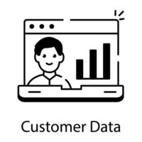Linear Icon Depicting Customer Services vector