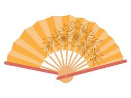 Chinese New Year Hand Fan Decoration vector