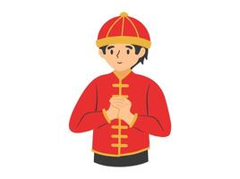 Chinese New Year Male Illustration vector