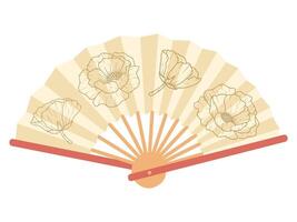 Chinese New Year Hand Fan Background vector