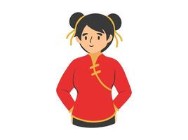 Chinese New Year Female Illustration vector
