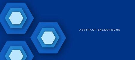 azul hexagonal resumen tridimensional antecedentes vector