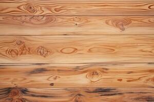 AI generated Light wood background with natural pattern, top view. photo