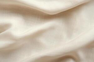 AI generated Linen textile texture in natural colors. photo
