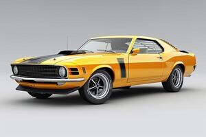 AI generated Beautiful American muscle car  exempted. photo