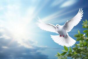 AI generated World Peace Day Dove Brings Hope and Harmony photo