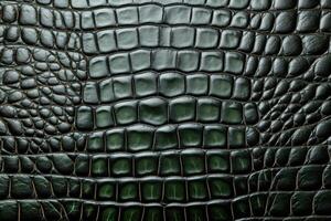 AI generated Crocodile skin pattern background. photo