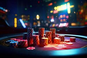 AI generated Online gambling site offers poker for real money. photo