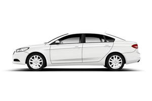AI generated Passenger car on a white background  side view photo