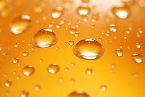 AI generated Abstract oil and water bubbles macro photography. photo