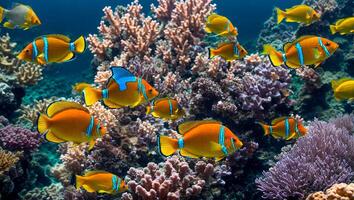 AI generated Beautiful fish underwater photo