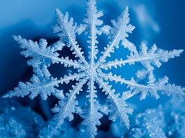 AI generated Beautiful, snowflake, close-up, photo