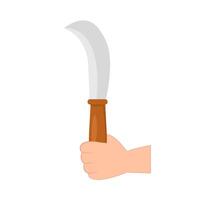 sickle in hand illustration vector