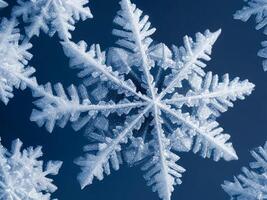 AI generated Beautiful, snowflake, close-up, photo