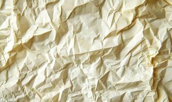 AI generated Crumpled paper background. Craft crumpled paper texture. photo