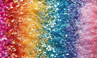 AI generated Colorful glitter background with bokeh defocused lights and shadow photo