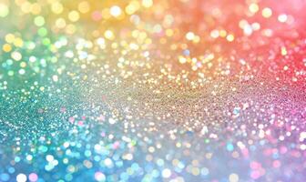 AI generated Colorful glitter background with bokeh defocused lights and shadow photo