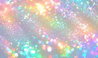 AI generated Colorful glitter background with bokeh defocused lights and shadow photo