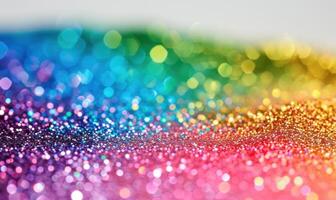 AI generated Colorful glitter background with bokeh defocused lights and shadow photo