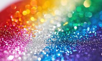 AI generated Colorful glitter background with bokeh defocused lights and shadow photo