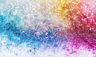 AI generated Colorful glitter background with bokeh defocused lights and shadow photo