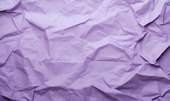 AI generated Purple creased crumpled paper background grunge texture backdrop photo