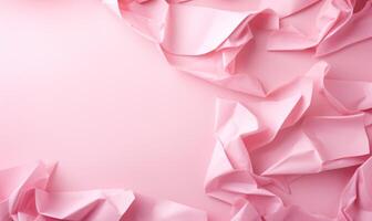 ai generado rosado arrugado estropeado papel antecedentes grunge textura fondo. foto