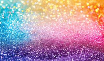 AI generated Colorful glitter background with bokeh defocused lights and shadow photo