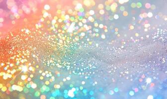 AI generated Colorful glitter background with bokeh defocused lights and shadow photo