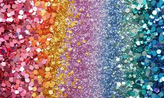 AI generated Colorful glitter background with bokeh defocused lights and shadow photo