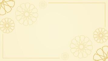 Satin Cream White Simple Blank Horizontal Background Decorated With Circular Geometric Pattern Frame Border video