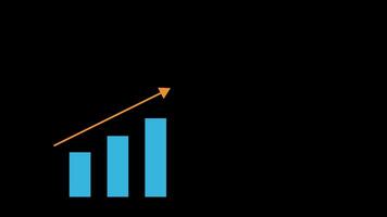 attività commerciale grafico crescita animazione video