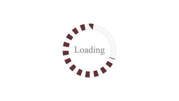 Loading, buffering white gradient circle animation on a black background. Seamless loop video of rotating, spinning circle for signal, data, video stream, transfer technology, or computer concept