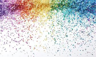 AI generated Colorful glitter bokeh on white background, abstract background. photo