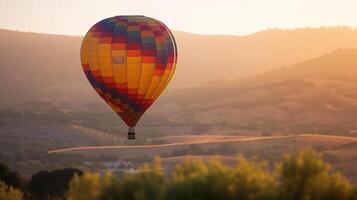 AI generated Hot Air Balloon Adventure, background image, generative AI photo