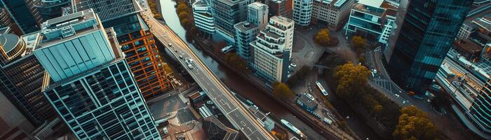 AI generated Drone Photography, background image, generative AI photo