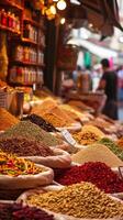 AI generated Spice Market Adventure, background image, generative AI photo