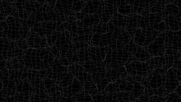 abstrait polygonal géométrique surface boucle de géométrique carrés sur noir Contexte. animation de en mouvement blanc carrés sur noir Contexte video