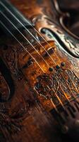 AI generated Intricate details and textures of a musical instrument, background image, AI generated photo