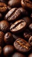 AI generated Textures and details of individual coffee beans, background image, AI generated photo