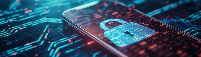 AI generated Cybersecurity Concept, background image, generative AI photo