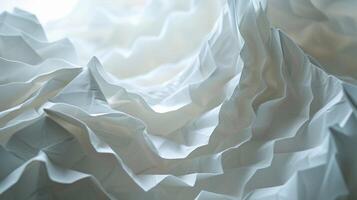 AI generated Origami Waterfall, a waterfall made entirely of folded paper, background image, generative AI photo