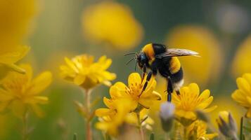 AI generated Springtime Wildlife, animals and birds enjoying the return of warmer weather, background image, generative AI photo