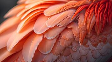 AI generated Elegant details of individual feathers on a bird, background image, AI generated photo