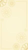 Satin Cream White Simple Blank Vertical Background Decorated With Circular Geometric Pattern Frame Border video