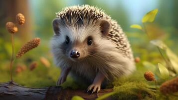 AI generated hedgehog high quality image photo