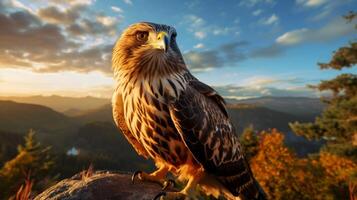 AI generated hawk high quality image photo