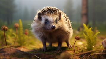 AI generated hedgehog high quality image photo