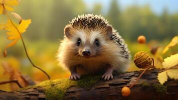 AI generated hedgehog high quality image photo