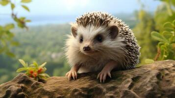 AI generated hedgehog high quality image photo